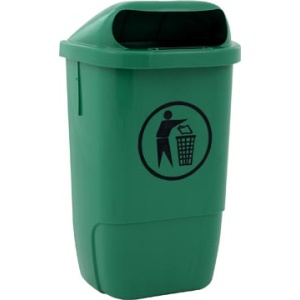 1008551 1008 10085 100855 vepa bins afval afvalbak afvalbakken prullenbak vuilbak vuilbakken vuilnis vuilnisbak vuilnisbakken kunststof inhoud 50 l groen 8713631008551 50 liter niet van toepassing afvalcontainer