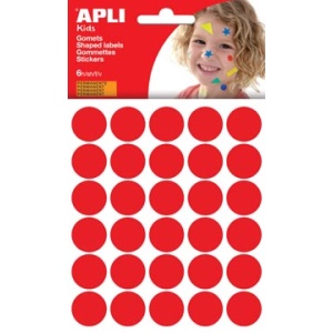 13225 1322 apli kids fantasiesticker klever sticker 180 rood 20 mm stuks cirkel stickers diameter blister 8068941 013225 8410782132257