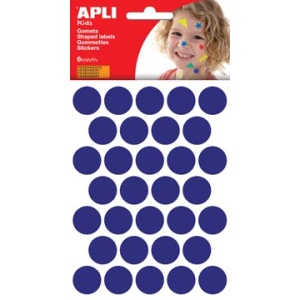 13226 1322 apli kids fantasiesticker klever sticker stickers 180 blauw 20 mm stuks cirkel diameter blister 8068952 013226 8410782132264