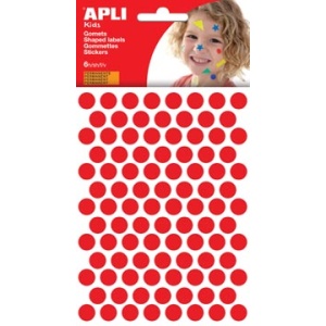 13229 1322 apli kids fantasiesticker klever sticker 10 rood 5 mm stuks cirkel stickers diameter blister 528 8068985 013229 8410782132295