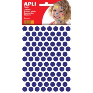 13231 1323 apli kids fantasiesticker klever sticker 10 blauw 5 mm stuks cirkel stickers diameter blister 528 8068996 013231 8410782132318
