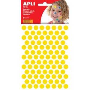 13232 1323 apli kids fantasiesticker klever sticker 10 geel 5 mm stuks cirkel stickers diameter blister 528 8069009 013232 8410782132325