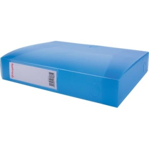 276576 2765 27657 pergamy box documentenbox elastobox elastoboxen ft a4 pp 700 micron rug 6 cm transparant blauw 3553231776963 3553231776871 6 cm rugetiket gesp handvat