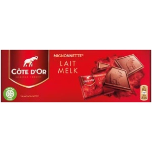 34895 3489 côte d'or chocolade snack doos 24 mignonnettes melk stuks 10 apart g verpakt 7622200326082 5410081206201 niet van toepassing