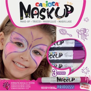 43049 4304 carioca maquillage maquillagestiften schmink mask up princess doos 3 stiften 8003511630492 8003511730499 8003511430498 assortiment aan kleuren