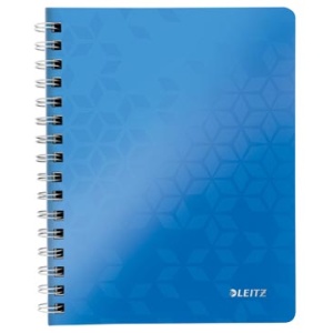 4641036 4641 46410 464103 leitz notitieboek wow a5 blauw geruit 5 mm ft schrift 46410036 perforatie ecologisch fsc certified