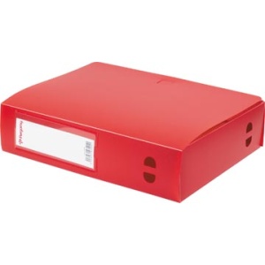 528786 5287 52878 pergamy box documentenbox elastobox elastoboxen ft a4 pp 700 micron rug 8 cm rood 3553231274957 3553231274940 8 cm rugetiket gesp handvat